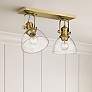 1_Hines 18"W Brushed Champagne Bronze 2-Light Ceiling Light