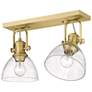 3_Hines 18"W Brushed Champagne Bronze 2-Light Ceiling Light more views