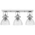 Hines 25 1/8" Wide Chrome 3-Light Semi-Flush With Seeded Glass