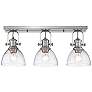 Thumbnail4 of Hines 25 1/8" Wide Pewter 3-Light Semi-Flush With Seeded Glass more views