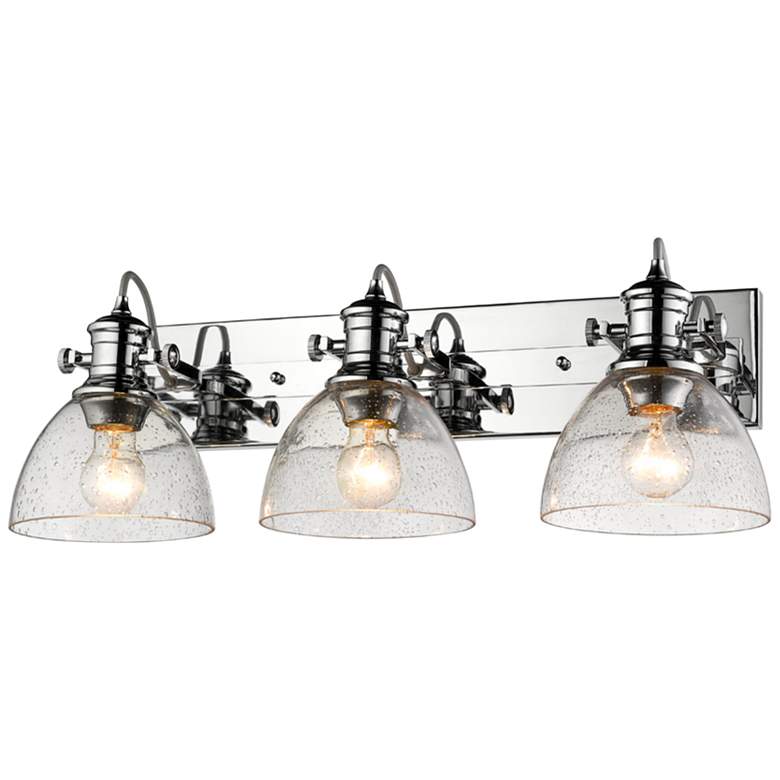 Image 3 Hines 25 1/4" Wide Chrome Metal 3-Light Bath Light more views