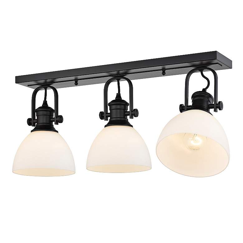 Image 3 Hines 25 1/4" Wide Matte Black 3-Light Ceiling Light more views