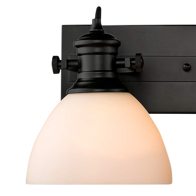 Image 2 Hines 25 1/4" Wide Matte Black 3-Light Vanity Bath Light more views