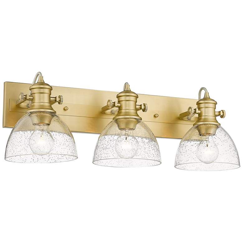 Image 2 Hines 25 1/4"W Brushed Champagne Bronze 3-Light Bath Light