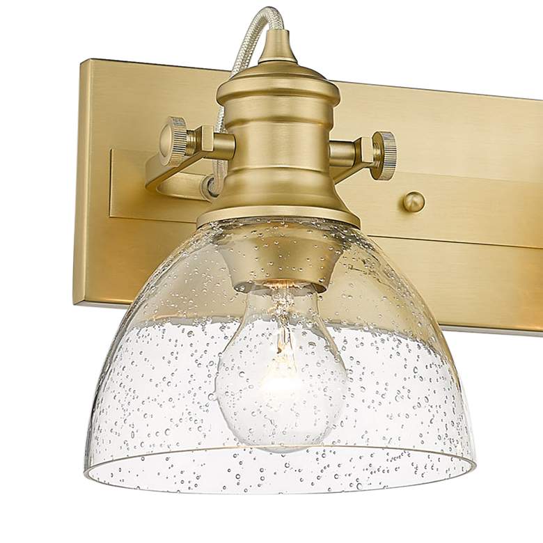 Image 3 Hines 25 1/4"W Brushed Champagne Bronze 3-Light Bath Light more views