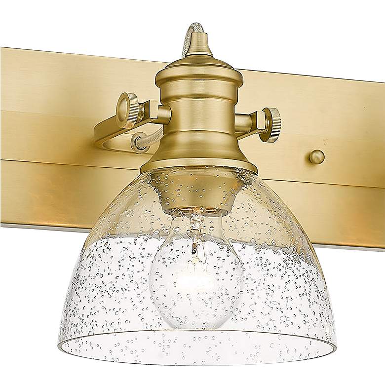 Image 4 Hines 25 1/4 inchW Brushed Champagne Bronze 3-Light Bath Light more views
