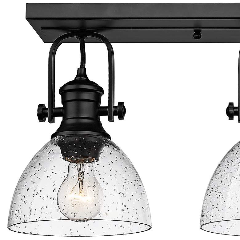 Image 2 Hines 34 1/2" Wide Matte Black 4-Light Ceiling Light more views