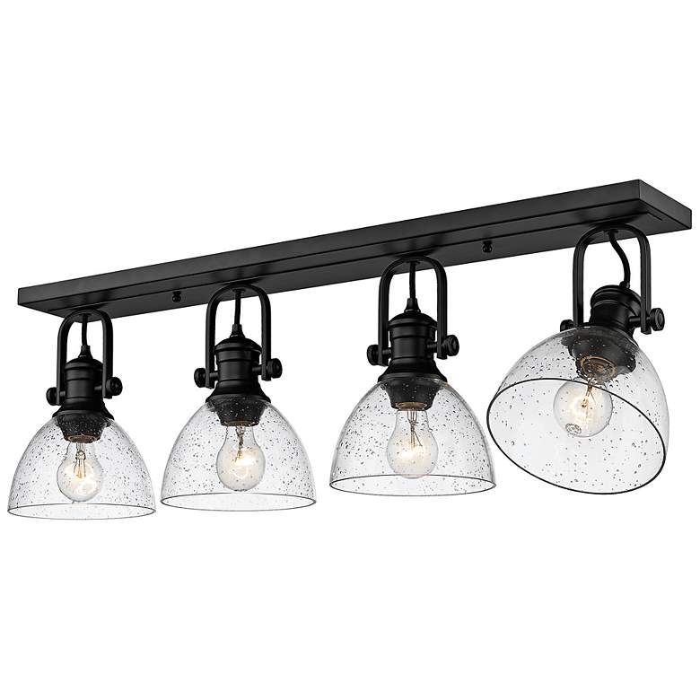 Image 3 Hines 34 1/2" Wide Matte Black 4-Light Ceiling Light more views