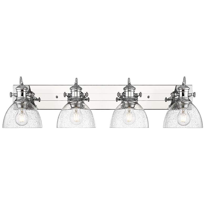 Image 1 Hines 4-Light Vanity Light in Chrome with Seeded Glass