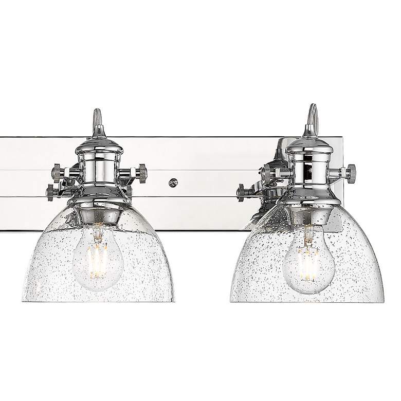 Image 2 Hines 4-Light Vanity Light in Chrome with Seeded Glass more views