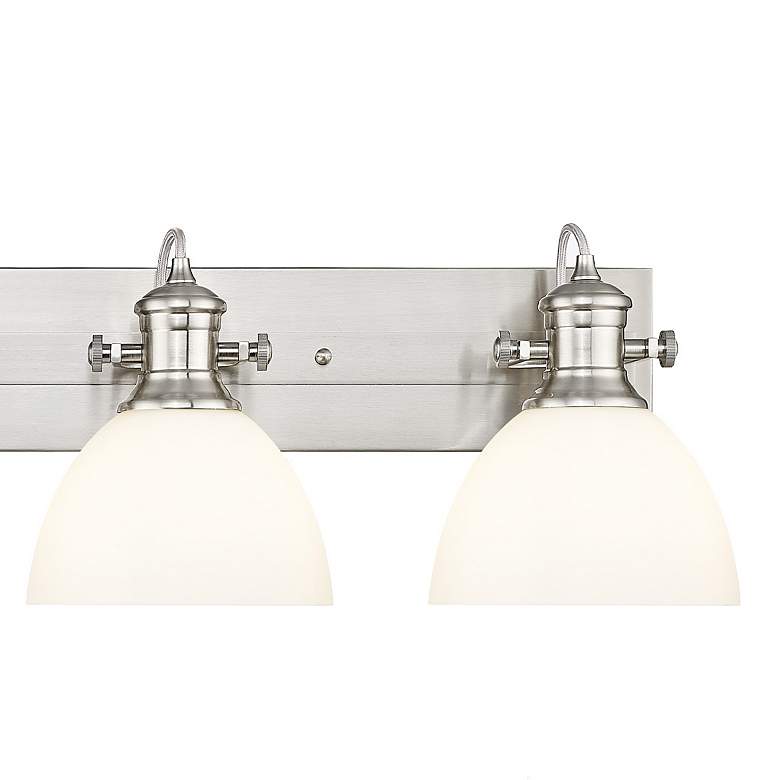 Image 2 Hines 4-Light Vanity Light in Pewter with Opal Glass more views