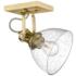 Hines 6 7/8" Brushed Champagne Bronze 1-Light Semi-Flush With Seeded G