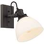 Hines 6 7/8" Wide 1-Light Wall Sconce in Rubbed Bronze with Opal