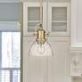 1_Hines 7" Wide Brushed Champagne Bronze Metal Mini Pendant