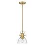 4_Hines 7" Wide Brushed Champagne Bronze Metal Mini Pendant more views