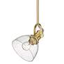 5_Hines 7" Wide Brushed Champagne Bronze Metal Mini Pendant more views