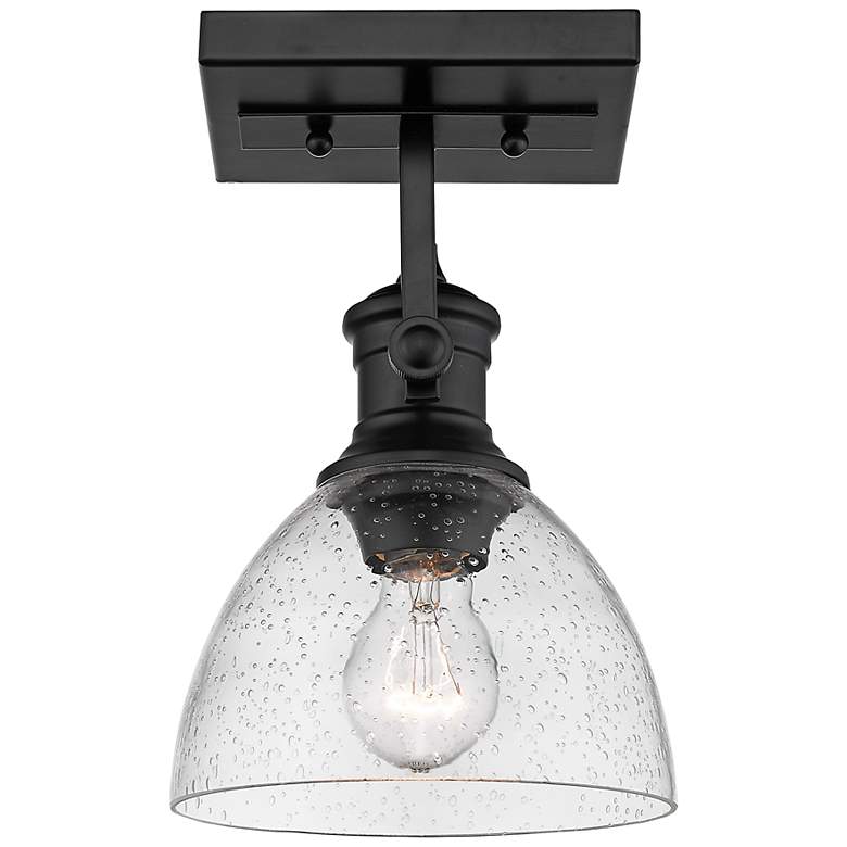 Image 1 Hines 7" Wide Matte Black Ceiling Light
