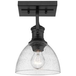 Hines 7" Wide Matte Black Ceiling Light