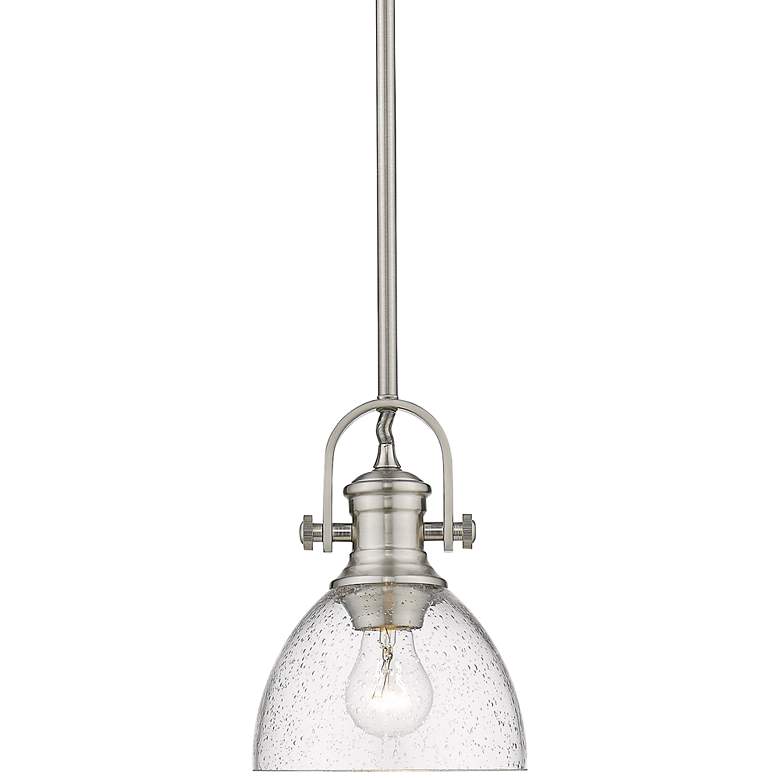 Image 2 Hines 7 inch Wide Pewter Mini Pendant Light