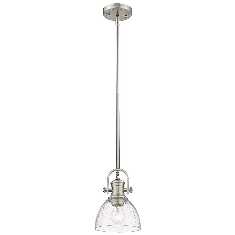 Image 3 Hines 7 inch Wide Pewter Mini Pendant Light more views