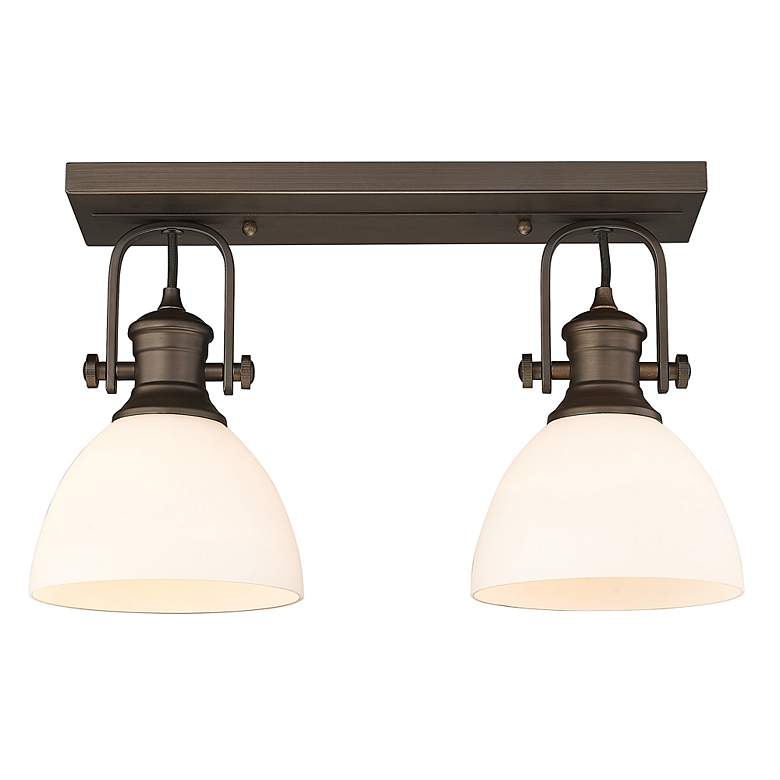 Image 5 Hines 8 1/2" High Rubbed Bronze 2-Light Wall Sconce more views