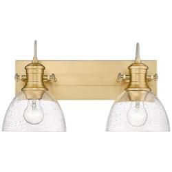 Hines 8 1/2&quot;H Brushed Champagne Bronze 2-Light Wall Sconce
