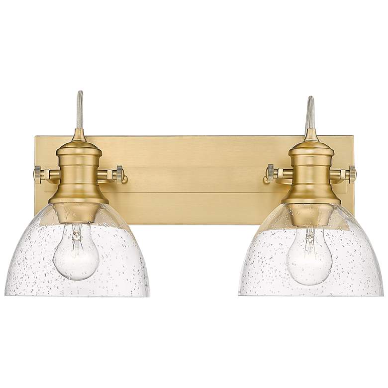 Image 1 Hines 8 1/2 inchH Brushed Champagne Bronze 2-Light Wall Sconce
