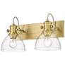 2_Hines 8 1/2"H Brushed Champagne Bronze 2-Light Wall Sconce