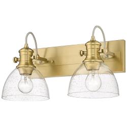 Hines 8 1/2"H Brushed Champagne Bronze 2-Light Wall Sconce