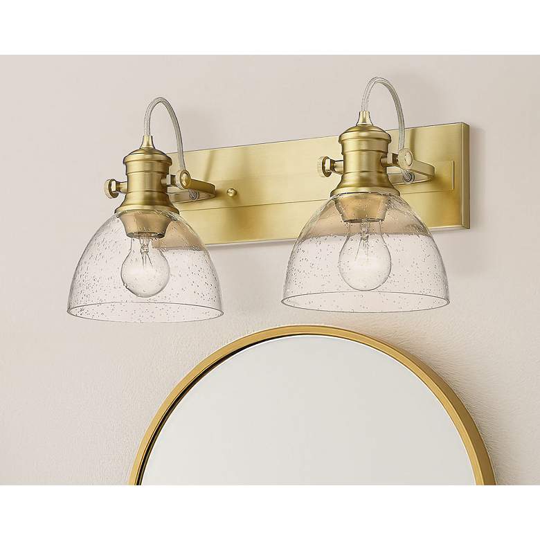 Image 1 Hines 8 1/2"H Brushed Champagne Bronze 2-Light Wall Sconce