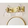 1_Hines 8 1/2"H Brushed Champagne Bronze 2-Light Wall Sconce