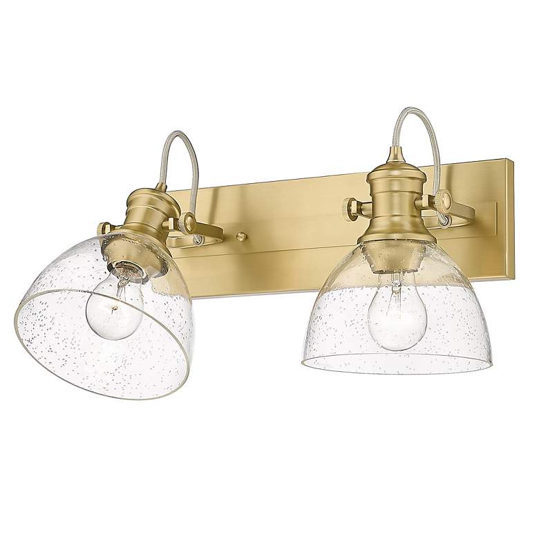 Image 4 Hines 8 1/2"H Brushed Champagne Bronze 2-Light Wall Sconce more views