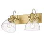 4_Hines 8 1/2"H Brushed Champagne Bronze 2-Light Wall Sconce more views