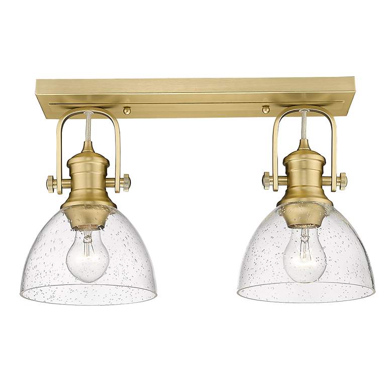 Image 5 Hines 8 1/2"H Brushed Champagne Bronze 2-Light Wall Sconce more views