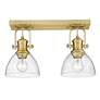 5_Hines 8 1/2"H Brushed Champagne Bronze 2-Light Wall Sconce more views