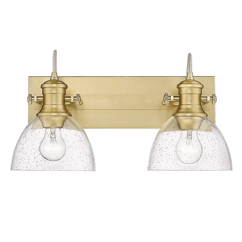 Image 6 Hines 8 1/2"H Brushed Champagne Bronze 2-Light Wall Sconce more views