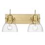 6_Hines 8 1/2"H Brushed Champagne Bronze 2-Light Wall Sconce more views