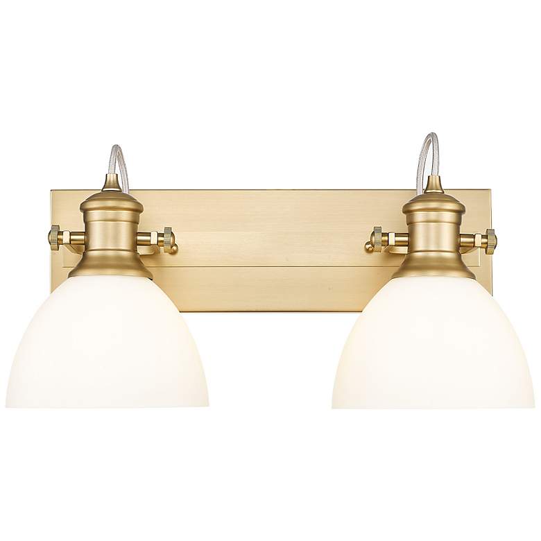Image 1 Hines 8 3/4" High Brushed Champagne Bronze 2-Light Sconce
