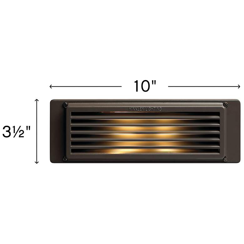 Image 3 Hinkley 10" Wide Bronze Louvered Landscape Deck Light more views