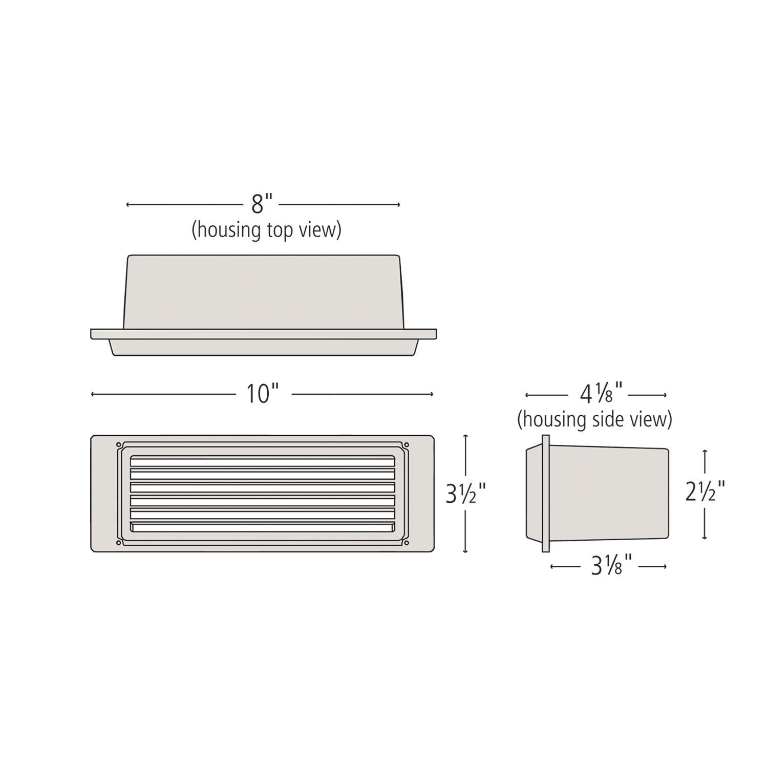 Image 5 Hinkley 10" Wide Bronze Louvered LED Landscape Deck Light more views