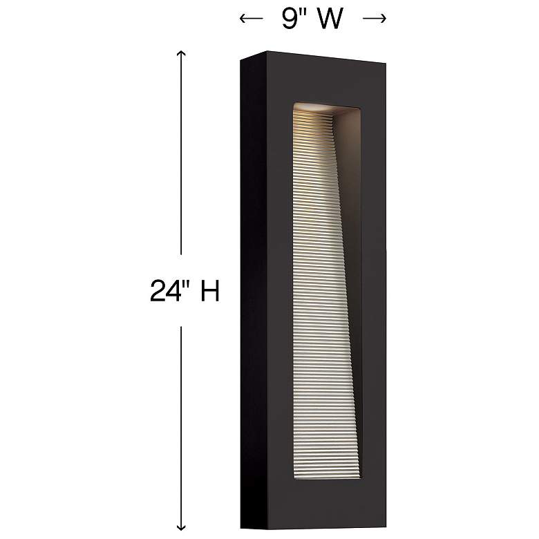 Image 4 Hinkley 24"H Satin Black Integrated LED Outdoor Wall Light more views