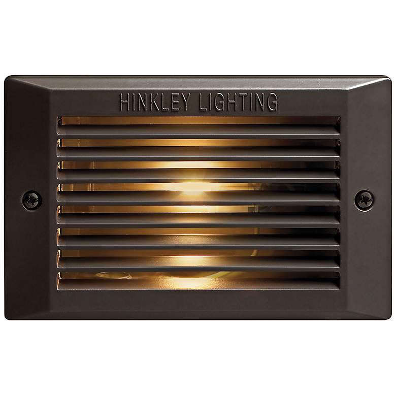 Image 1 Hinkley 7 1/2" Rectangular Bronze Outdoor LED Step Light