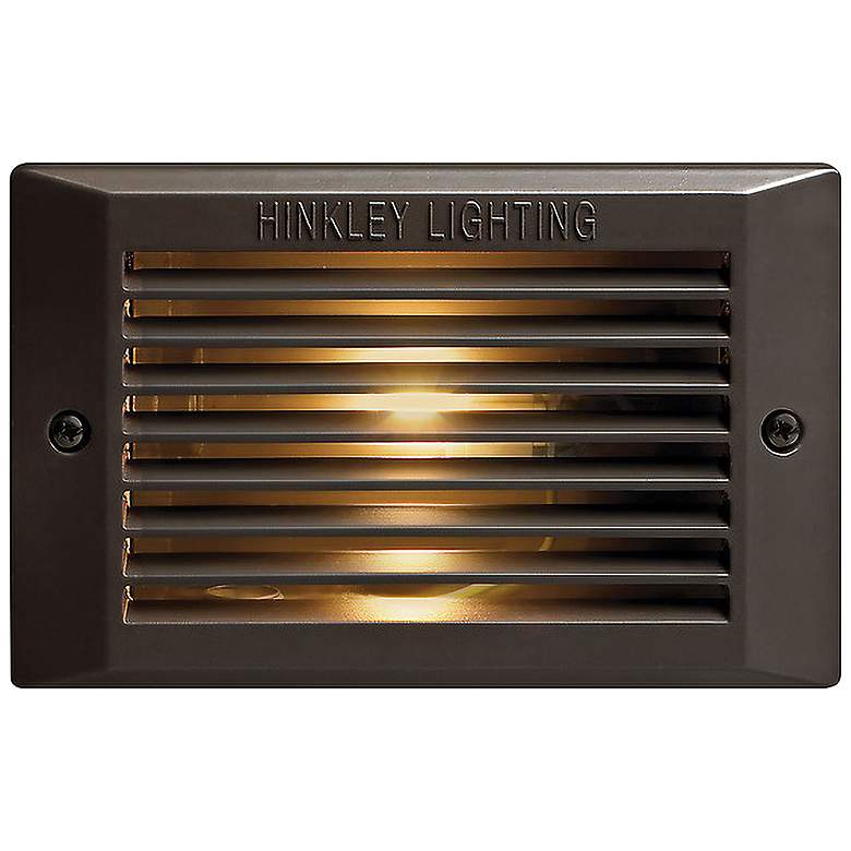 Image 1 Hinkley 7 1/2" Wide Bronze Louvered Landscape Deck Light