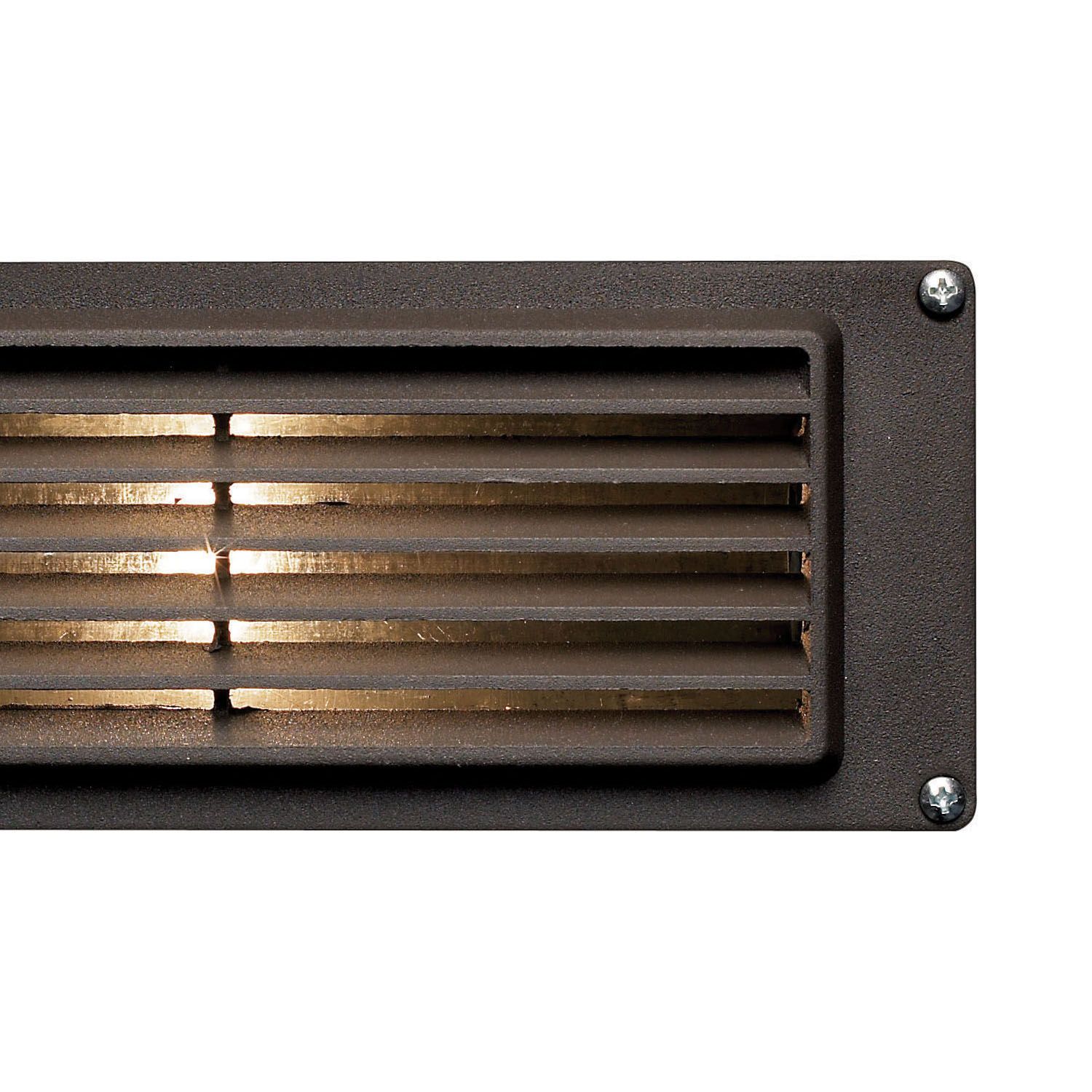 Hinkley 8 3/4" Wide Bronze Louvered LED Landscape Deck Light in scene