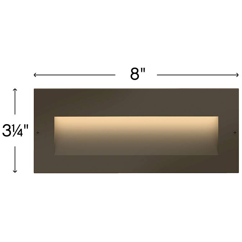 Image 4 Hinkley 8" Wide Tapered Bronze 12V Landscape Step Light more views