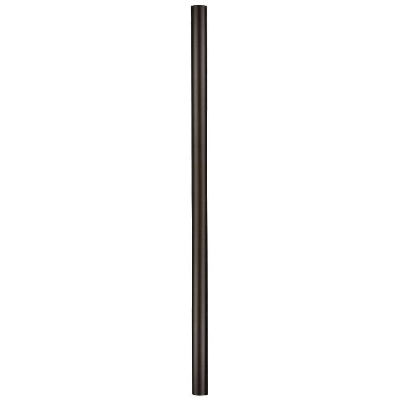 Image 1 Hinkley 84" High Textured Black Direct Burial Post with Photo Cell