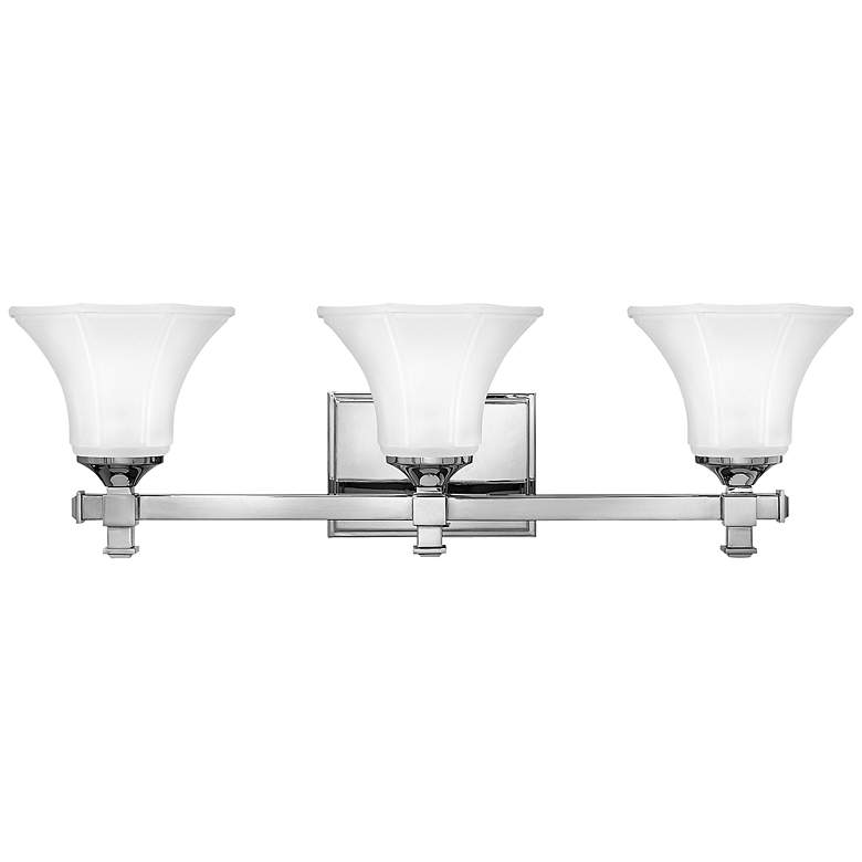 Image 1 Hinkley Abbie 25 1/4" Wide Chrome 3-Light Bath Light