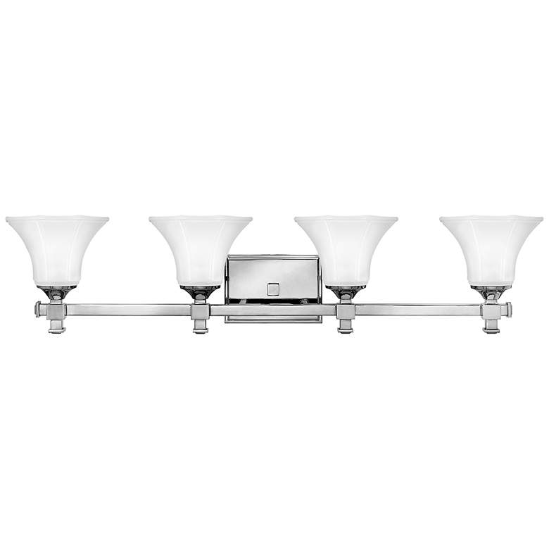 Image 1 Hinkley Abbie 34 1/2" Wide Chrome 4-Light Bath Light