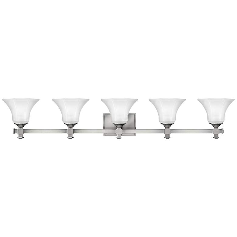 Image 1 Hinkley Abbie 43 3/4" Wide Brushed Nickel 5-Light Bath Light