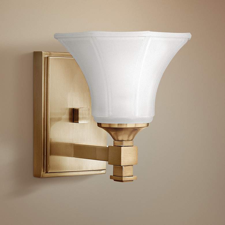 Image 1 Hinkley Abbie 7 3/4 inch Brushed Caramel Wall Sconce